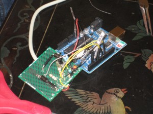 Arduino plus Breakout Board "soldering is all done"