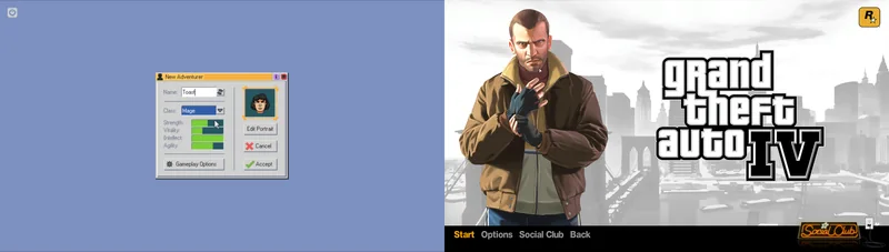 Kingsway and Grand Theft Auto IV launched from Steam game payloads stored on the Android microSD card