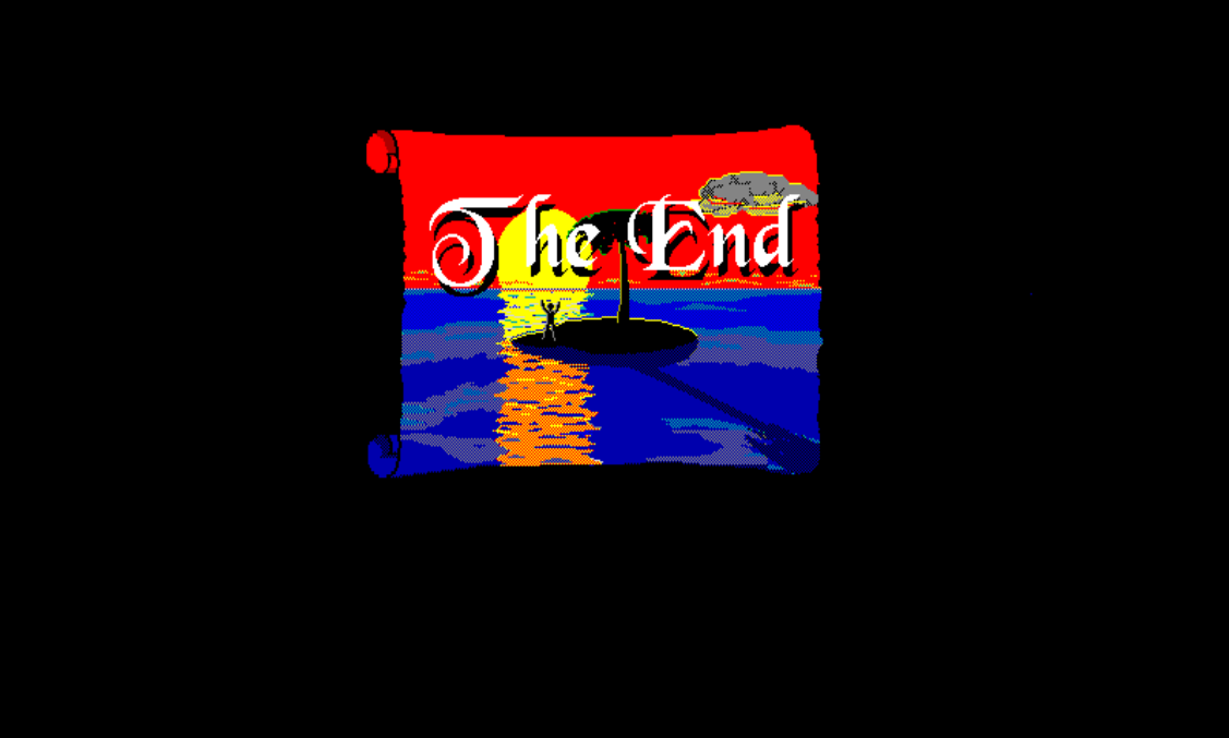 JOHNNY 1 The End title card running on PS1.