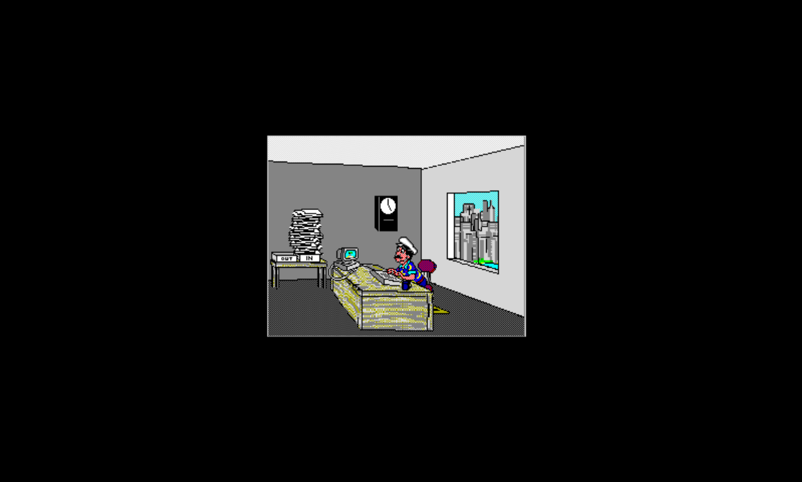 JOHNNY 6 office daydream frame running on PS1.